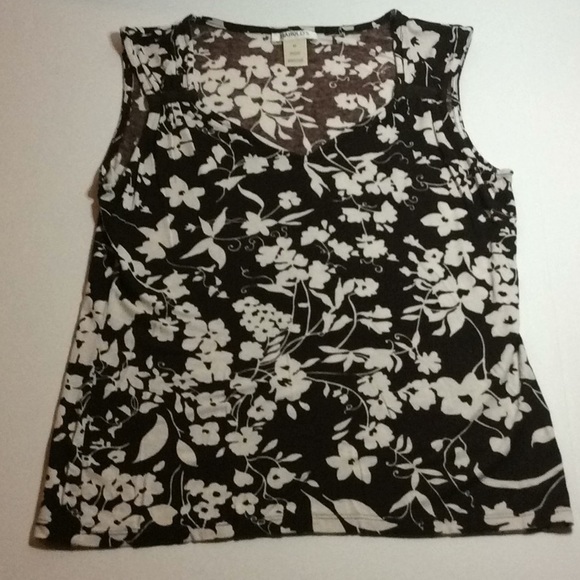 Harold’s sleeveless top Medium brown with flowers - Picture 1 of 8